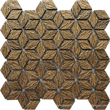 Rhombus Shape 3D Wall Resin Mosaic Tile